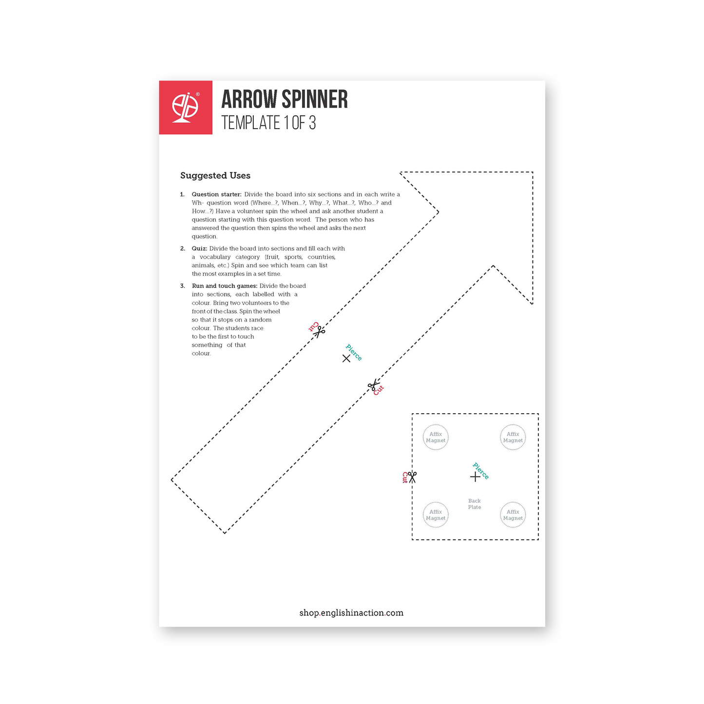 Make Your Own Board Spinners | EFL Resource - TEFL-Toolkit.com