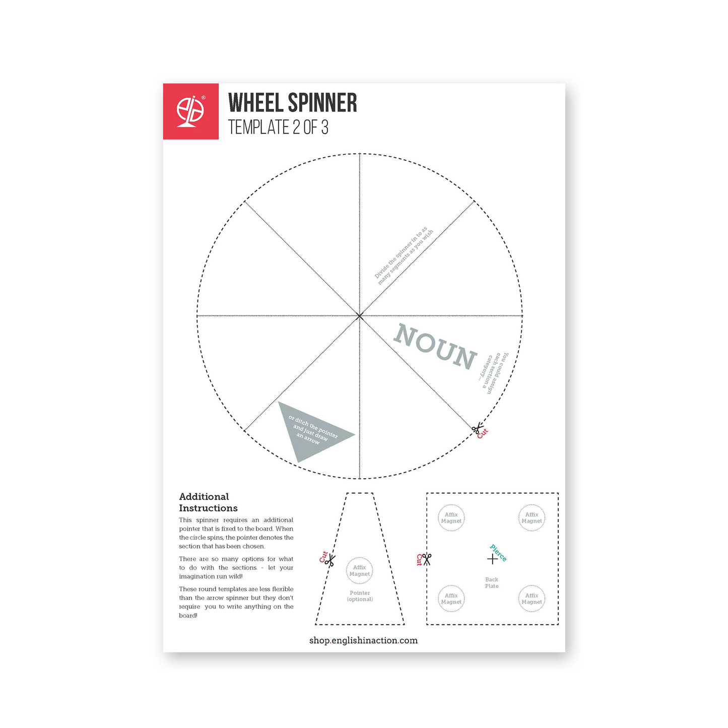 Make Your Own Board Spinners | EFL Resource - TEFL-Toolkit.com
