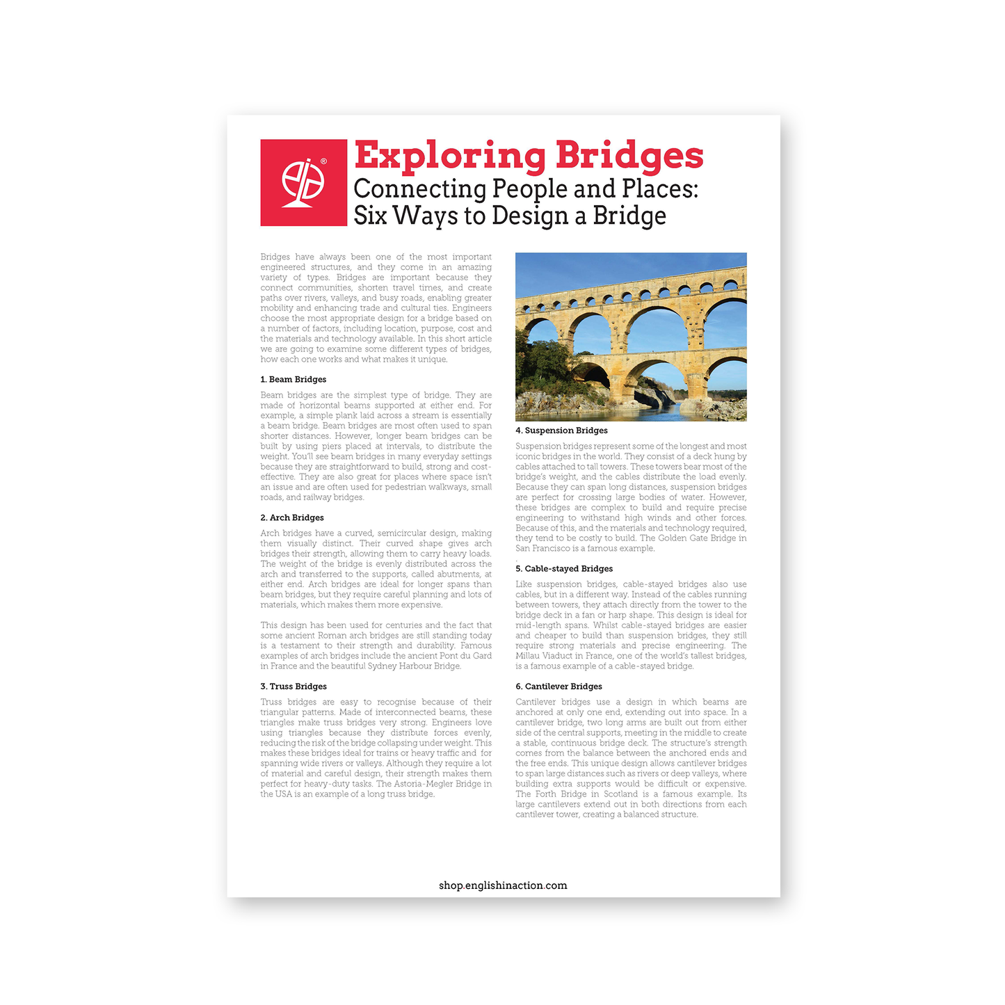 Exploring Bridges | EFL Reading and STEM Challenge on Engineering and Design - TEFL-Toolkit.com