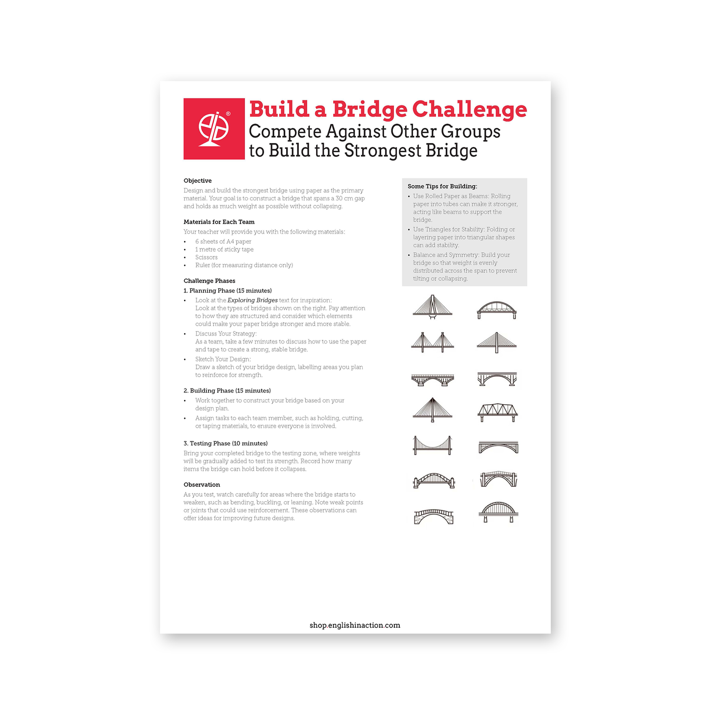 Exploring Bridges | EFL Reading and STEM Challenge on Engineering and Design - TEFL-Toolkit.com