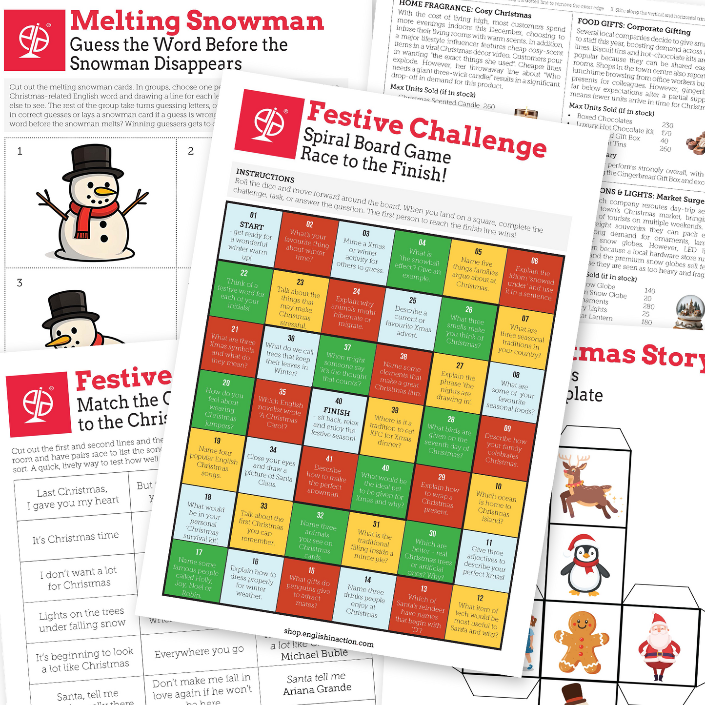 Christmas 2025 | EFL Resource Pack for Speaking, Vocabulary and Creative Festive Lessons