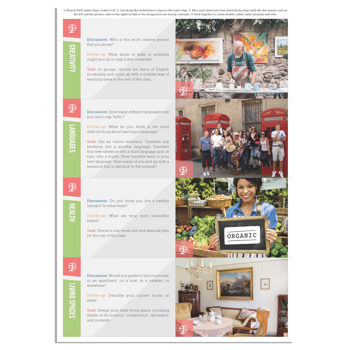 Discuss This | EFL Speaking Cards for Conversation, Debates and Exam Practice - TEFL-Toolkit.com