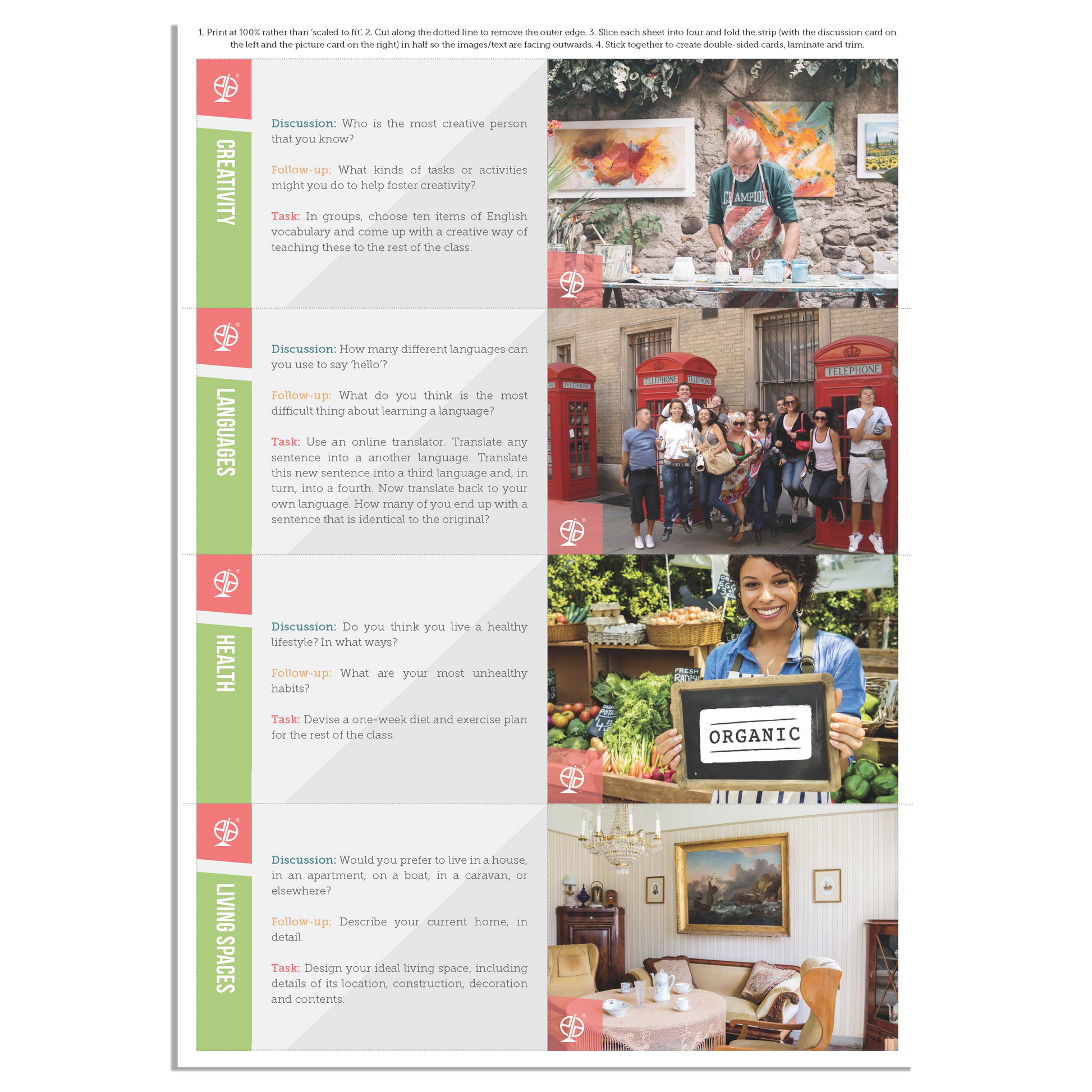 Discuss This | EFL Speaking Cards for Conversation, Debates and Exam Practice - TEFL-Toolkit.com