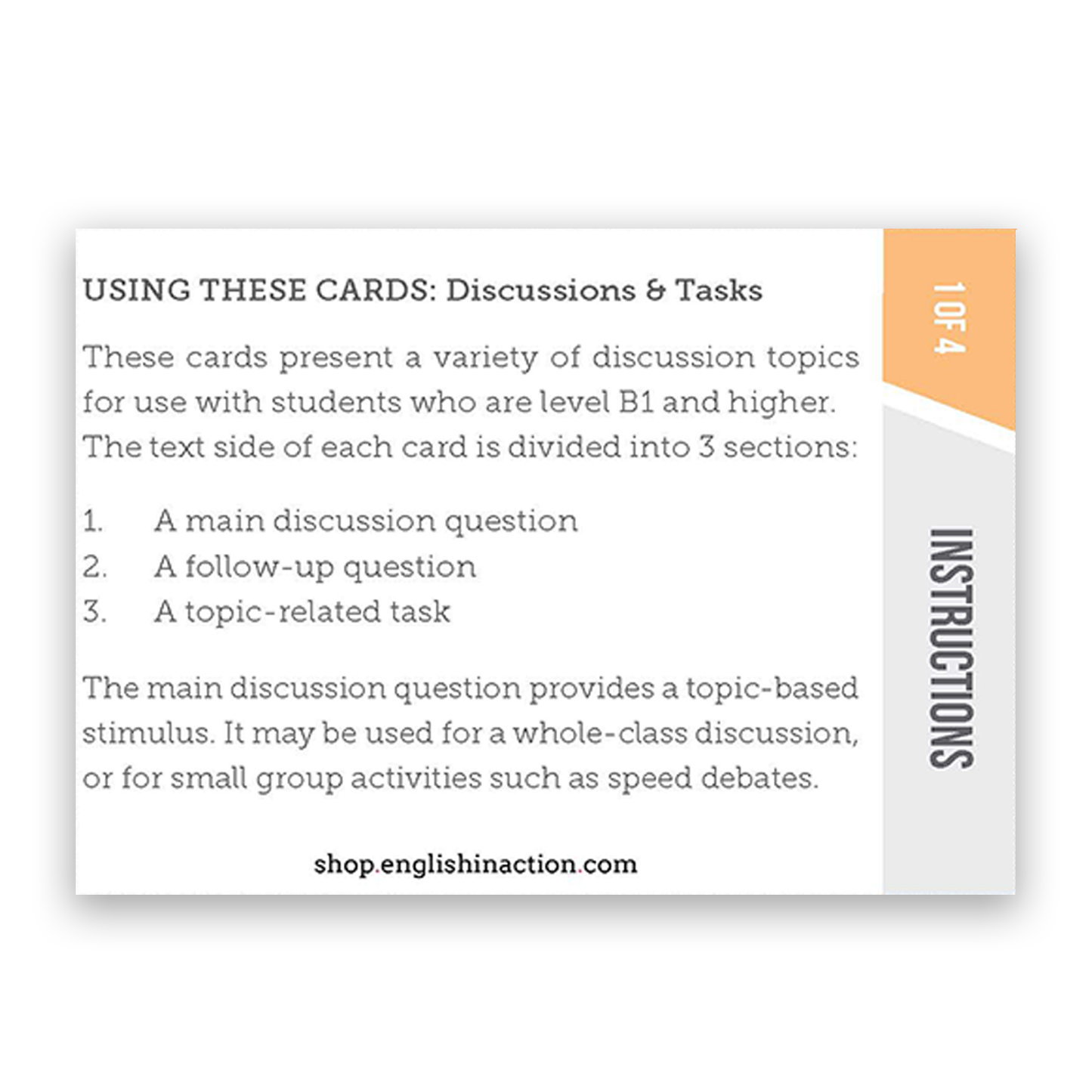 Discuss This | EFL Speaking Cards for Conversation, Debates and Exam Practice - TEFL-Toolkit.com