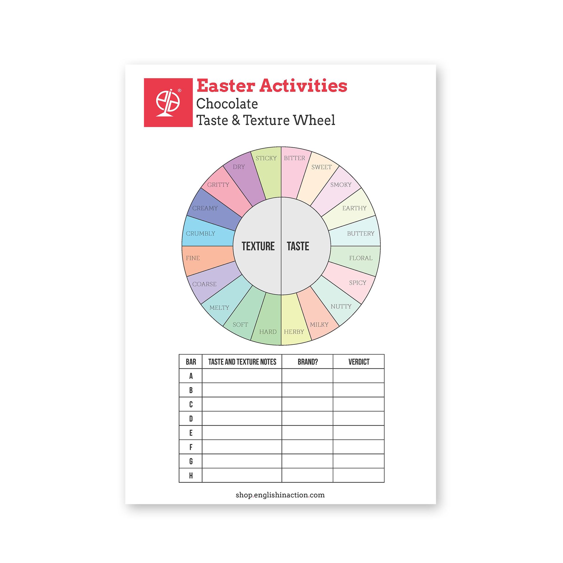 Easter Chocolate Activities | EFL Worksheets for Seasonal Vocabulary - TEFL-Toolkit.com