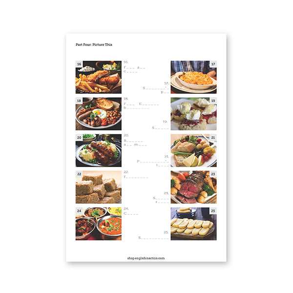 British Food Quiz | EFL Resource for Teaching British Culture and Vocabulary - shop.englishinaction.com