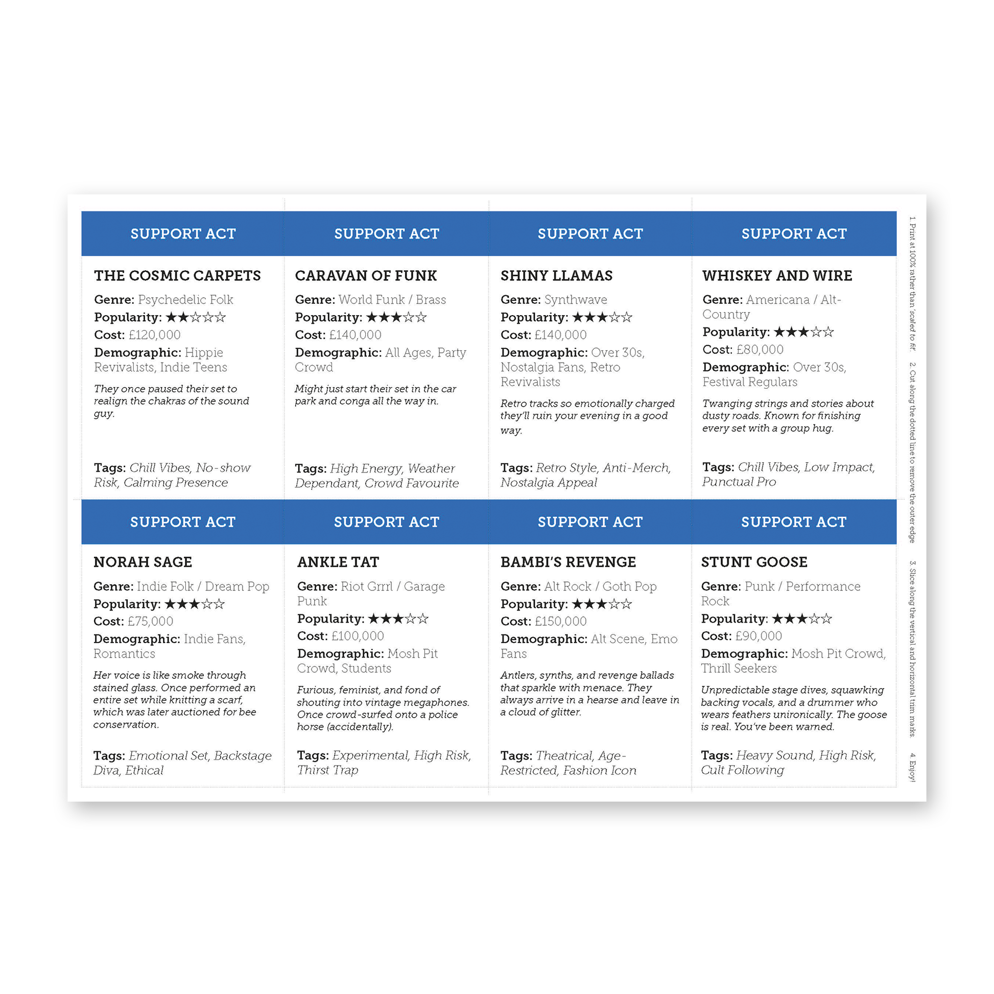 Behind the Festival | ESL Music Festival Planning Game & Creative Project Task - shop.englishinaction.com
