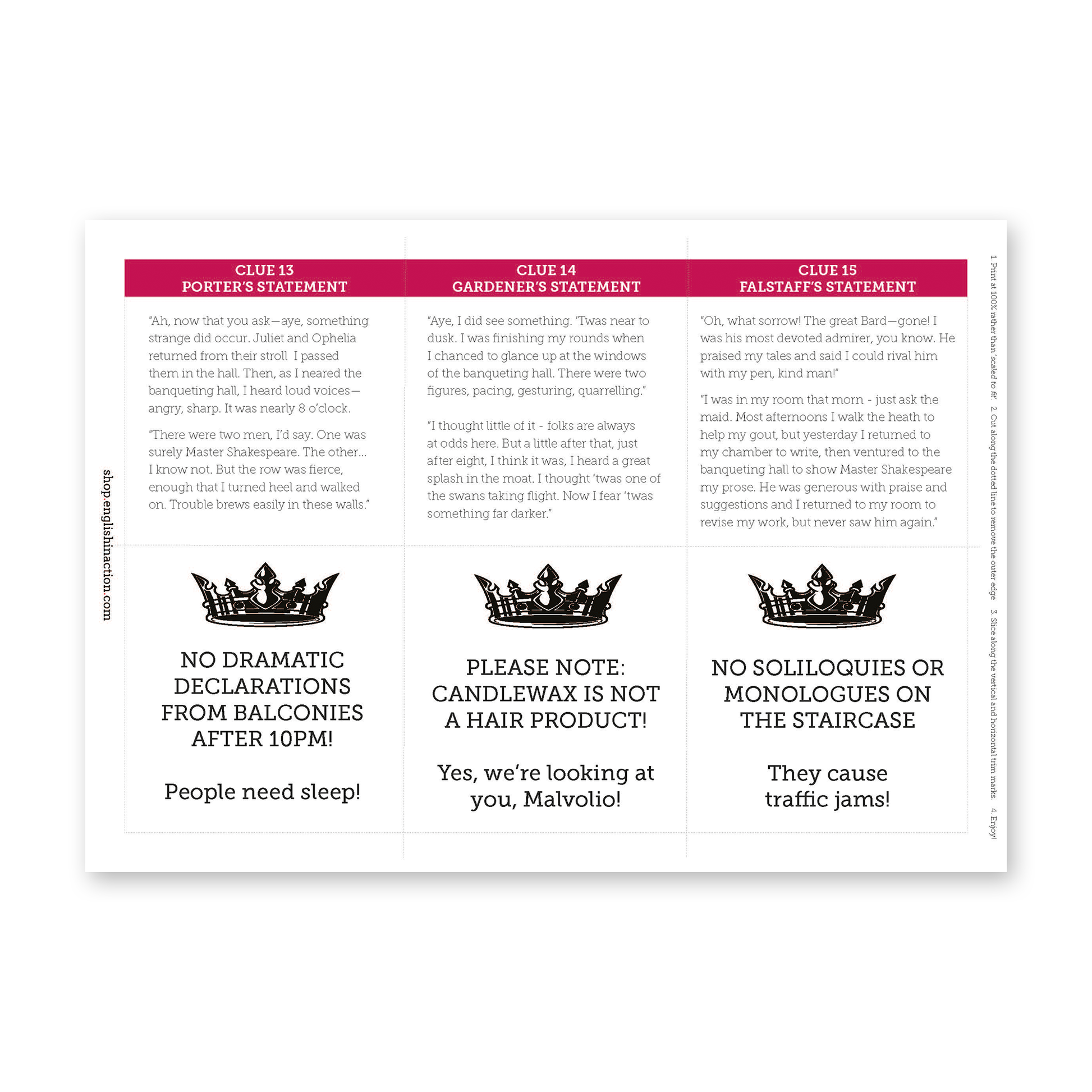 Mystery Most Foul | Shakespeare-Themed EFL Murder Mystery Activity - TEFL-Toolkit.com