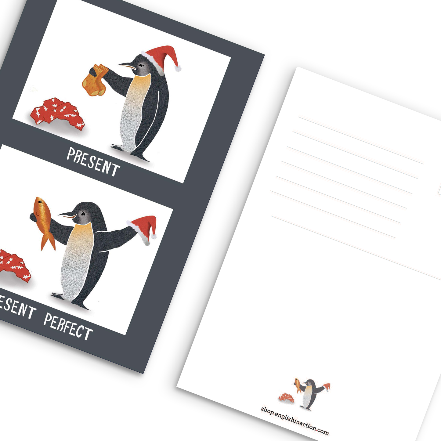 Christmas Grammar Cards | Printable Postcards for EFL Learners and Language Lovers - TEFL-Toolkit.com