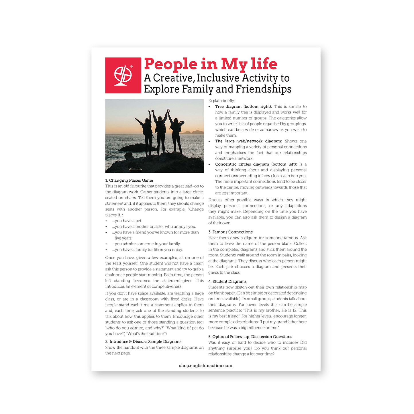People in My Life Activity | EFL Worksheet - TEFL-Toolkit.com