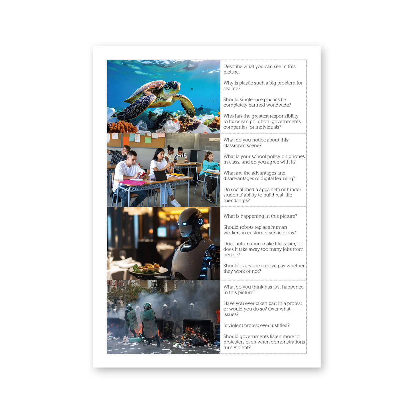 Picture Prompts | Using Images for Conversation, Critical Thinking, and Debate - TEFL-Toolkit.com