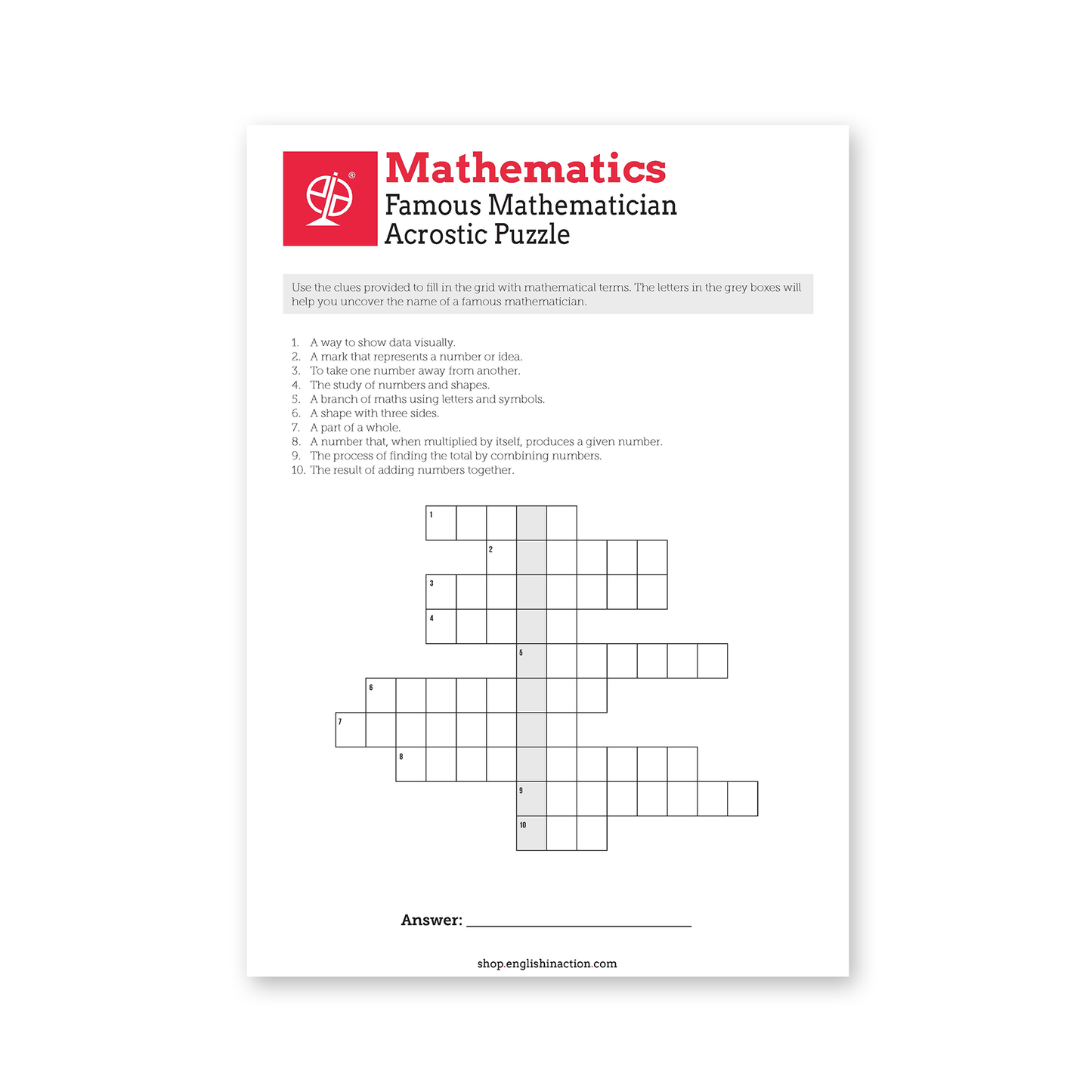 Maths Puzzles | EFL Worksheets - TEFL-Toolkit.com