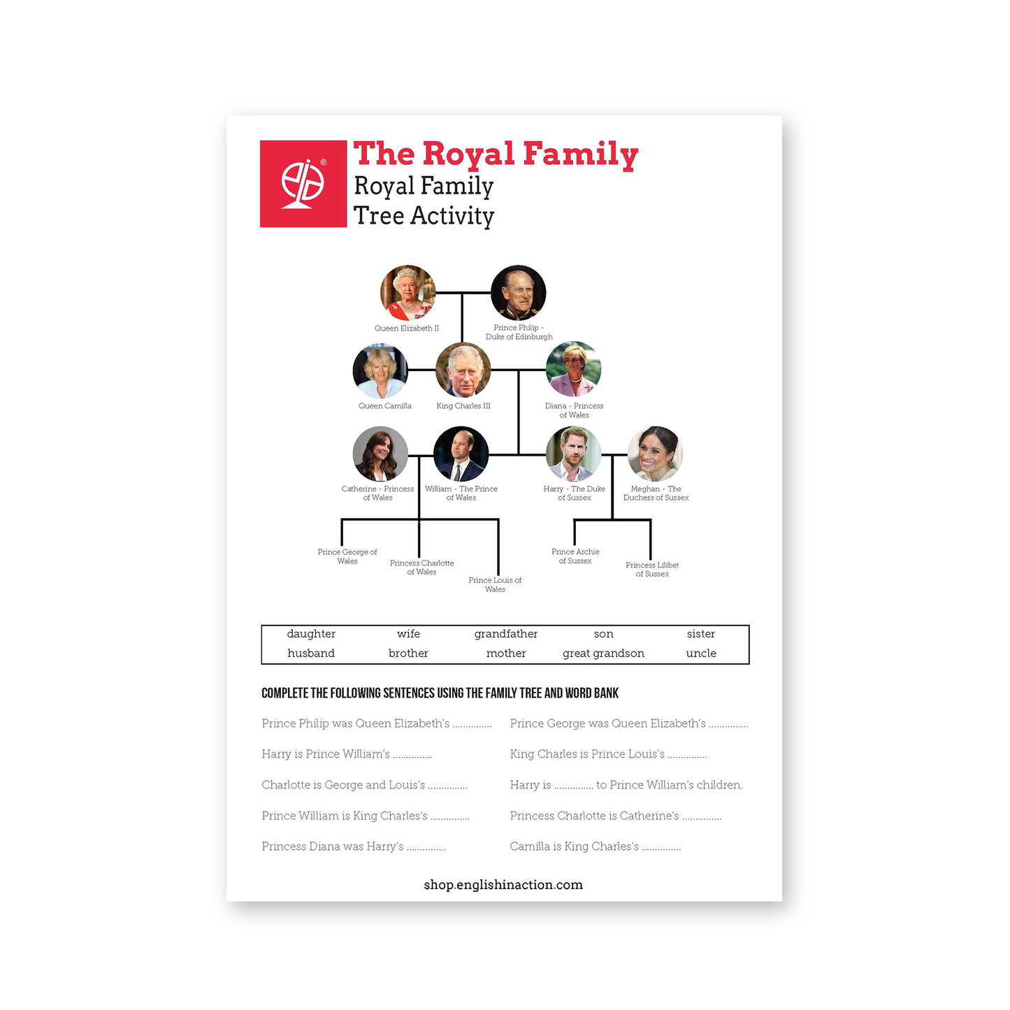 Royal Family Activities | EFL Worksheets
