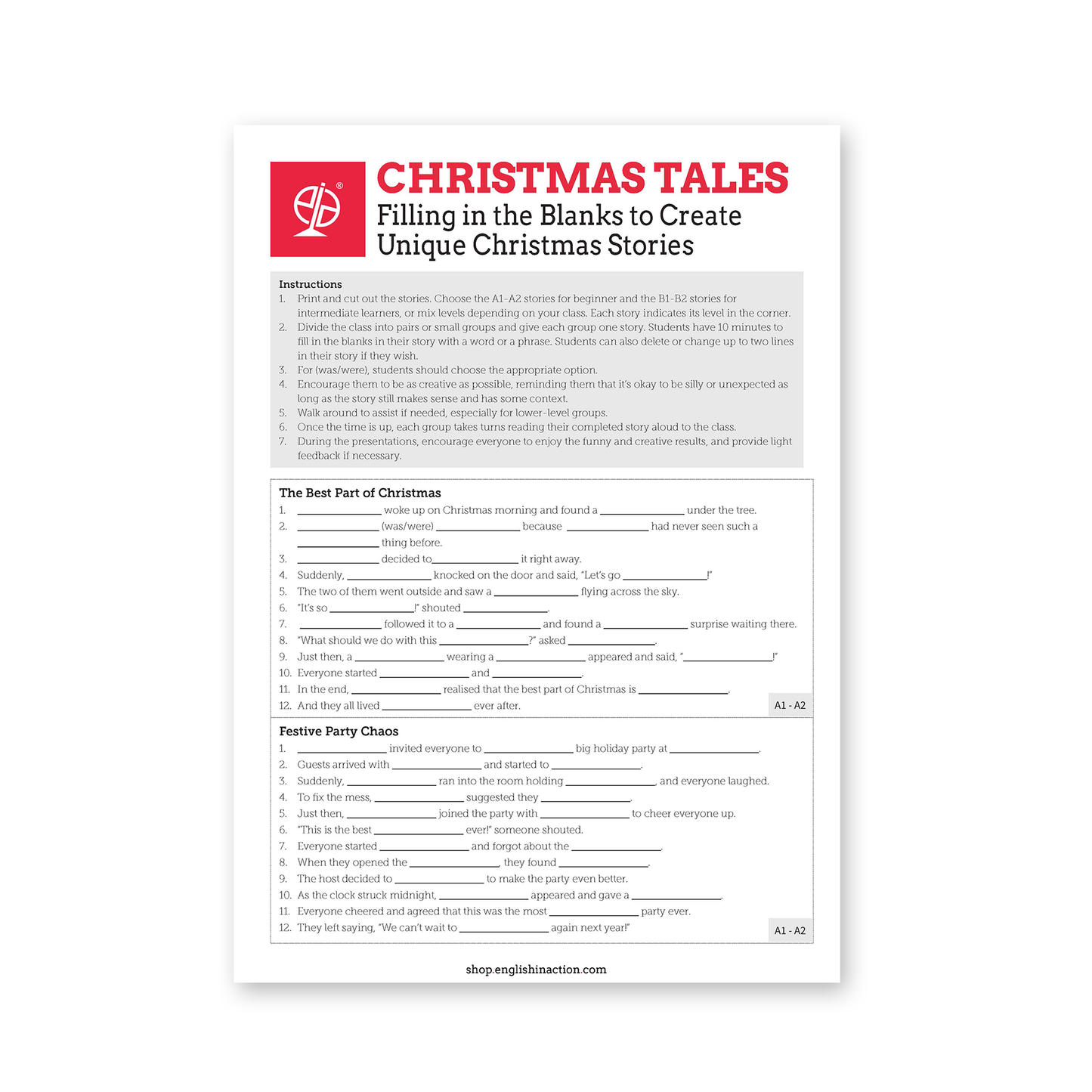 Christmas Tales | EFL Story Writing Resource - TEFL-Toolkit.com