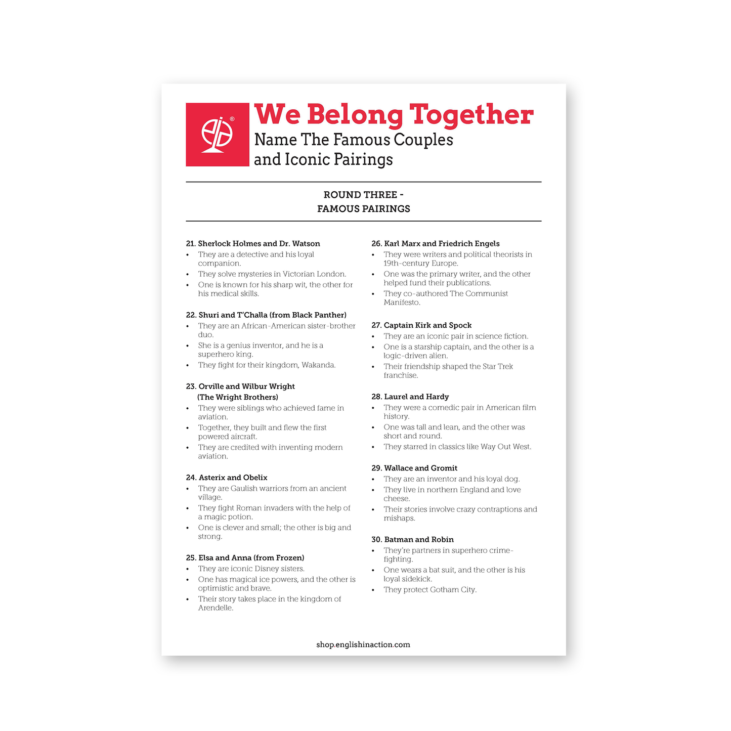We Belong Together | EFL Resource - TEFL-Toolkit.com