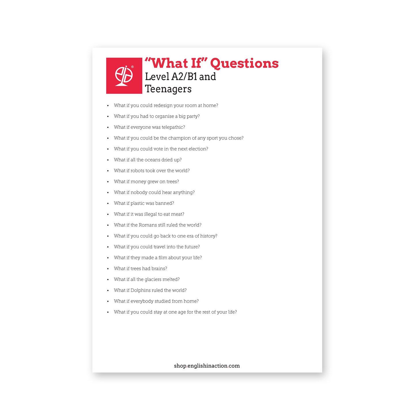 What If Questions | EFL Worksheet for Practising Conditionals - TEFL-Toolkit.com