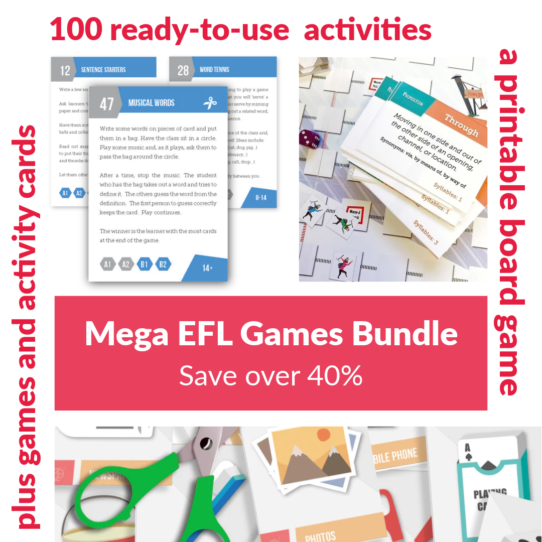 EFL Games & Activities Bundle | 100+ Classroom Activities & 3 Printable Games - TEFL-Toolkit.com