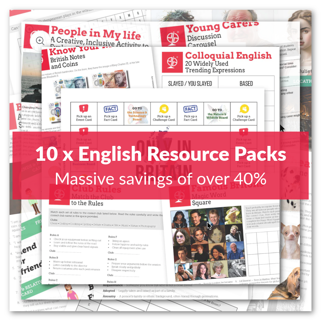 EFL Themed Resource Packs Mega Bundle - 10 Packs, Over 40% Off - TEFL-Toolkit.com
