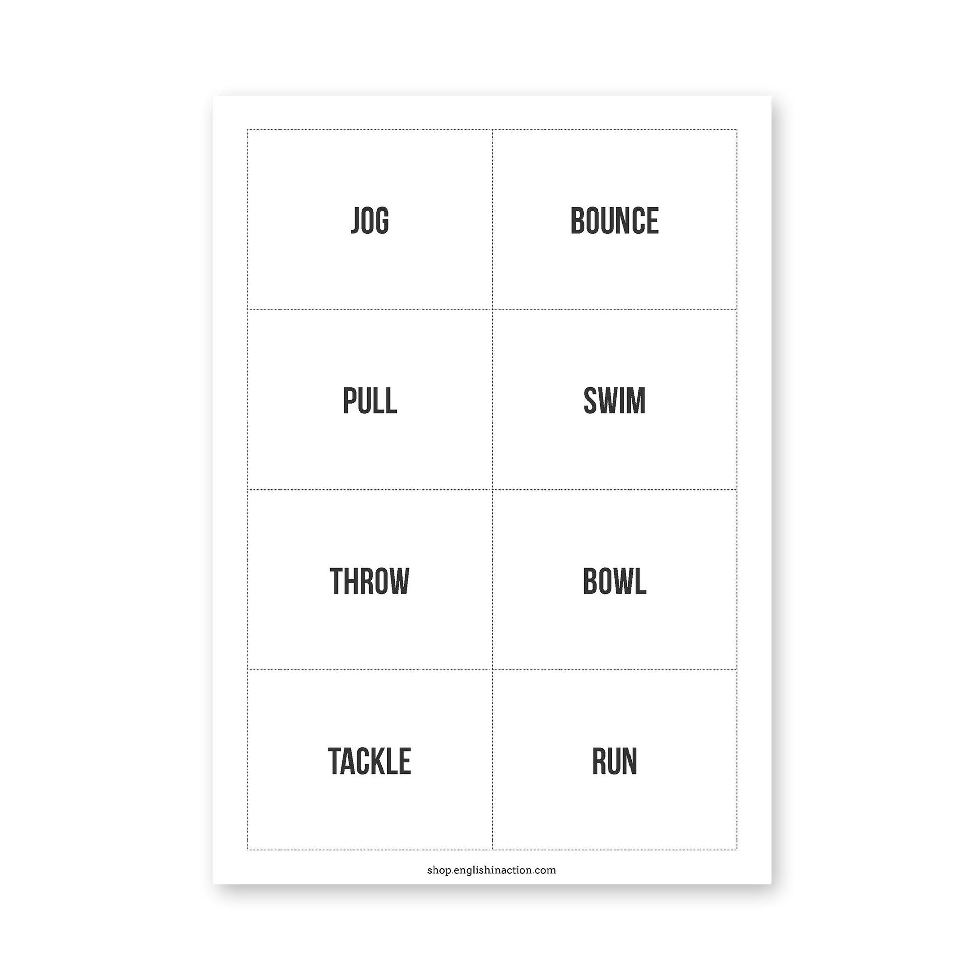 Sports in Motion | Sports Action Verb Activities - TEFL-Toolkit.com