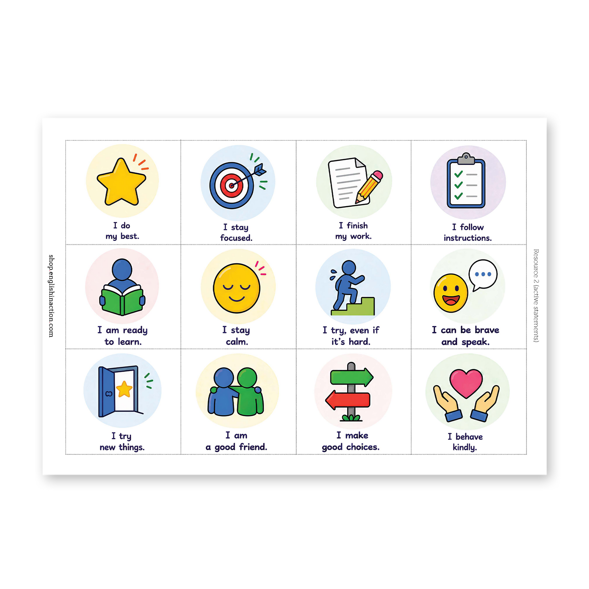 Affirmation Cards | Confidence and Wellbeing for Young Learners - TEFL-Toolkit.com