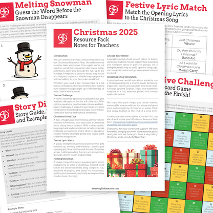 Christmas 2025 | EFL Resource Pack for Speaking, Vocabulary and Creative Festive Lessons