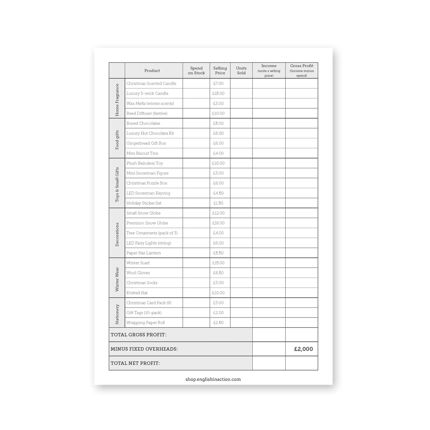Christmas Shop Simulation | Seasonal Business Challenge for EFL Students