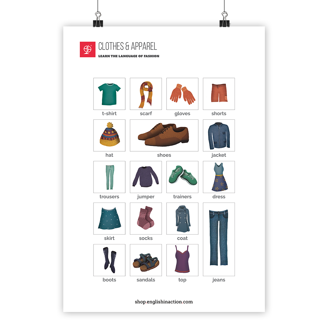 Clothes and Apparel | EFL Classroom Poster