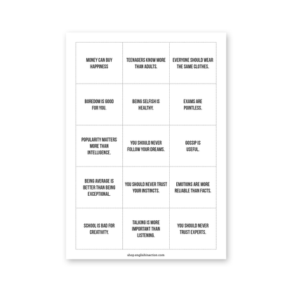 Convince Me | ESL Speaking Game for Persuasive Arguments & Debate Skills