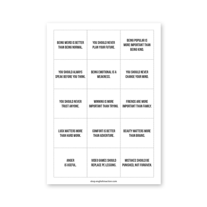 Convince Me | ESL Speaking Game for Persuasive Arguments & Debate Skills