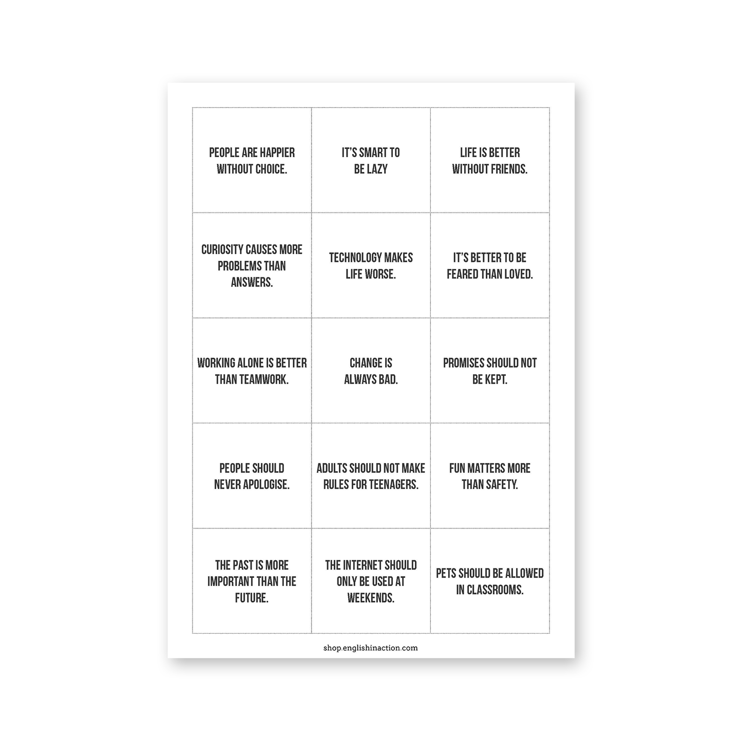 Convince Me | ESL Speaking Game for Persuasive Arguments & Debate Skills