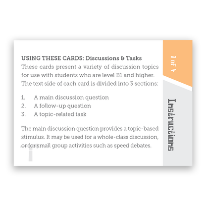 Discuss This | TEFL Activity Cards - TEFL-Toolkit.com