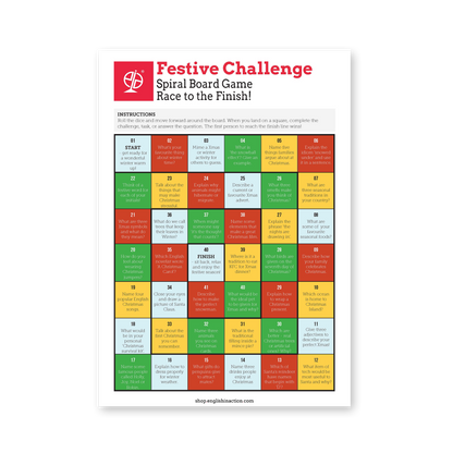 Festive Challenge | Christmas EFL Speaking Board Game