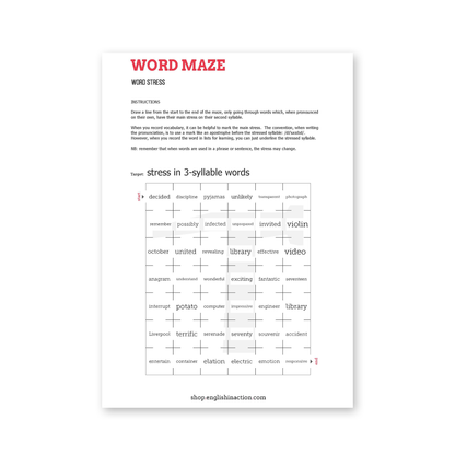 Pronunciation Maze Pack | EFL Worksheets