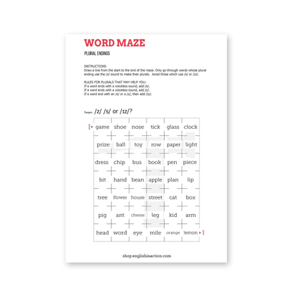 Pronunciation Maze Pack | EFL Worksheets