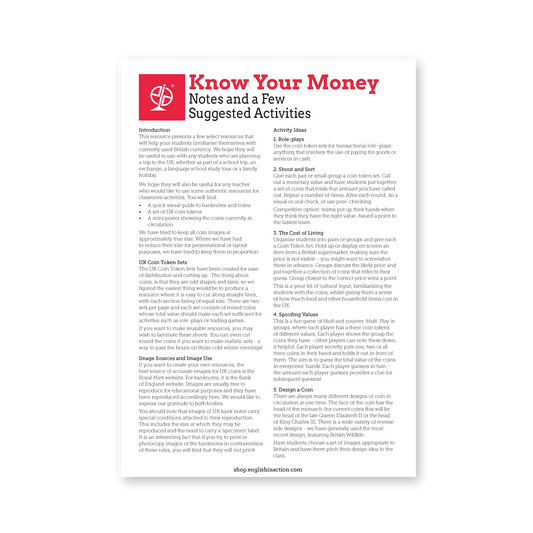 Know Your Money | Classroom Resource on UK Coins and Banknotes