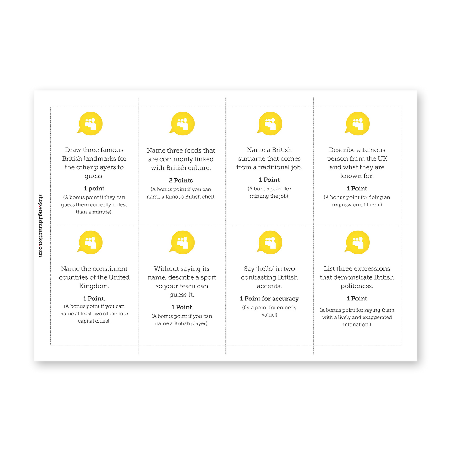 Only in Britain | Language and Culture EFL Board Game