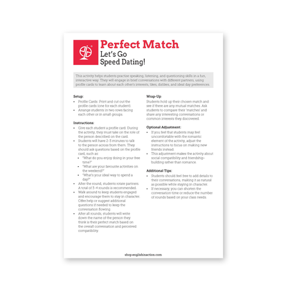 Perfect Match | EFL Resource