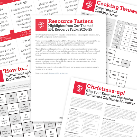 Resource Tasters | Highlights from Our Themed EFL Packs 2024–25