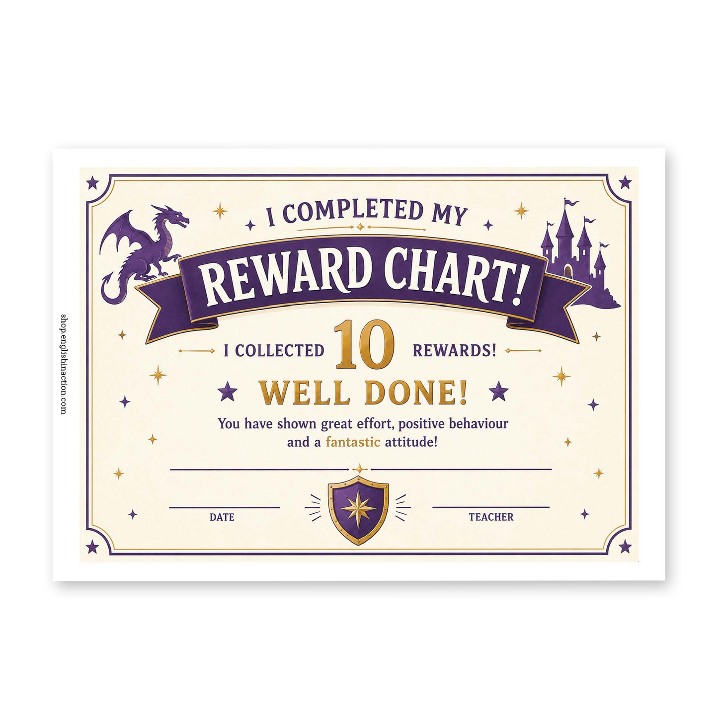 Reward Charts | Fantasy-Themed Classroom Reward System for Young Learners - TEFL-Toolkit.com