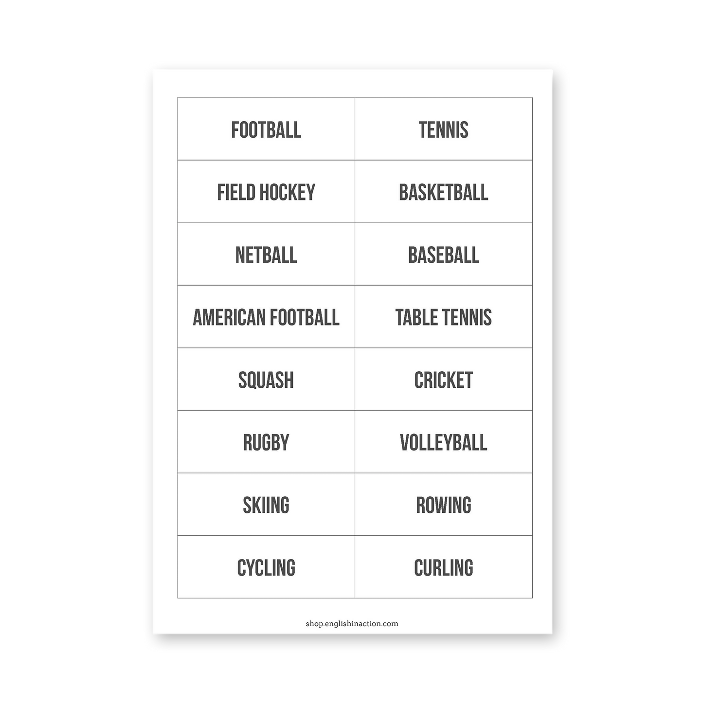 Sporting Shorts | Sports Warm Up and Filler Activities for EFL