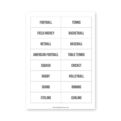 Sporting Shorts | Sports Warm Up and Filler Activities for EFL