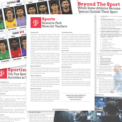 Sports | EFL Resource Pack for Active Sports Themed English Lessons