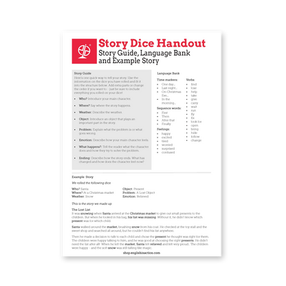 Christmas Story Dice | Creative EFL Storytelling Activity