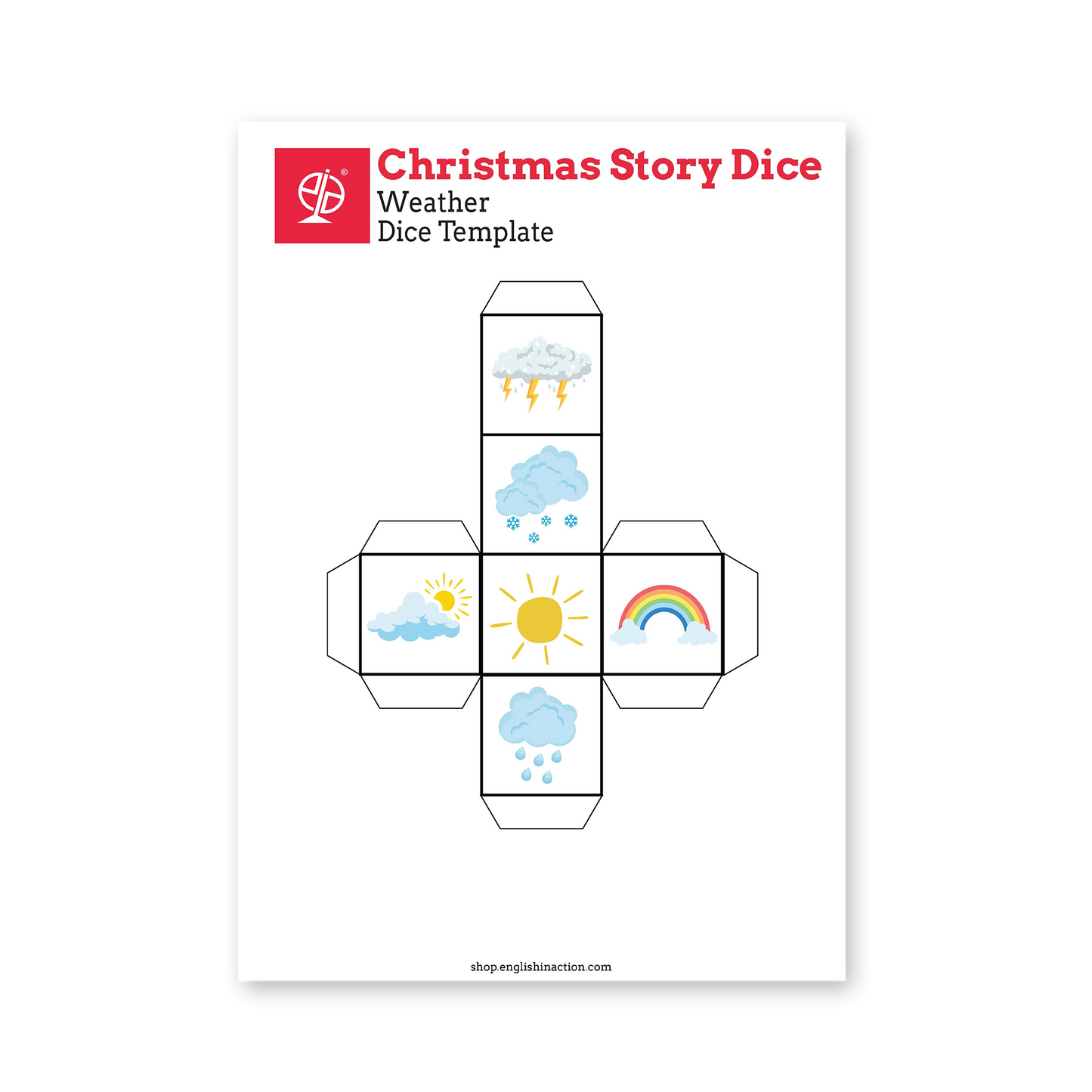 Christmas Story Dice | Creative EFL Storytelling Activity