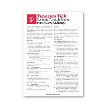Tangram Talk | Communication and Problem-Solving Activities for EFL - TEFL-Toolkit.com