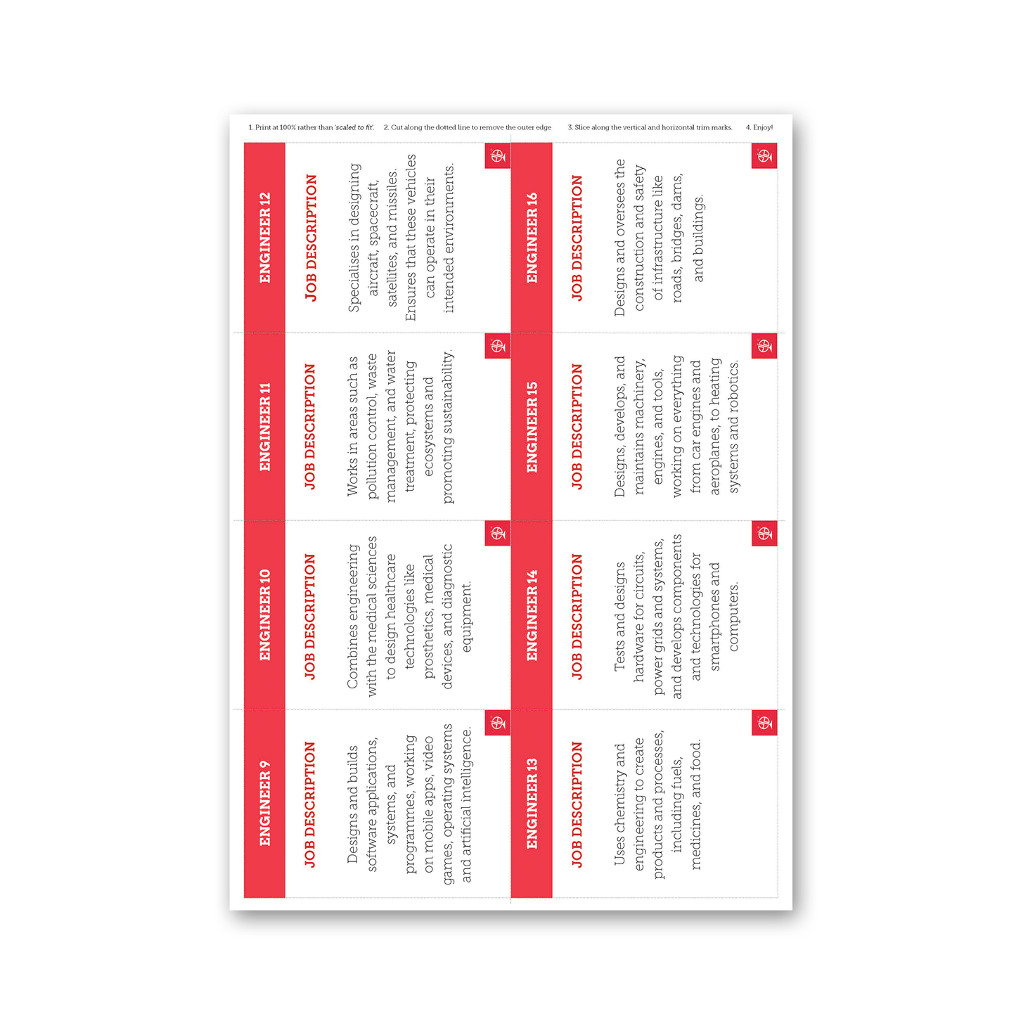 Types of Engineering Matching Puzzle | EFL Worksheet