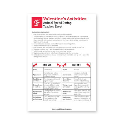 Valentine's Day Activities | EFL Worksheets